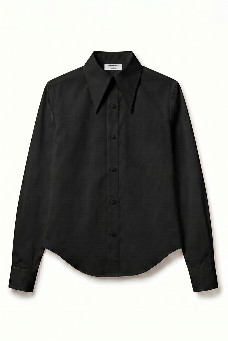 Spearpoint Collar Shirt - Black