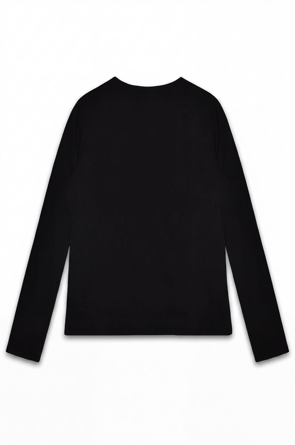 Long Sleeve Black T-Shirt in 100% Pima Cotton