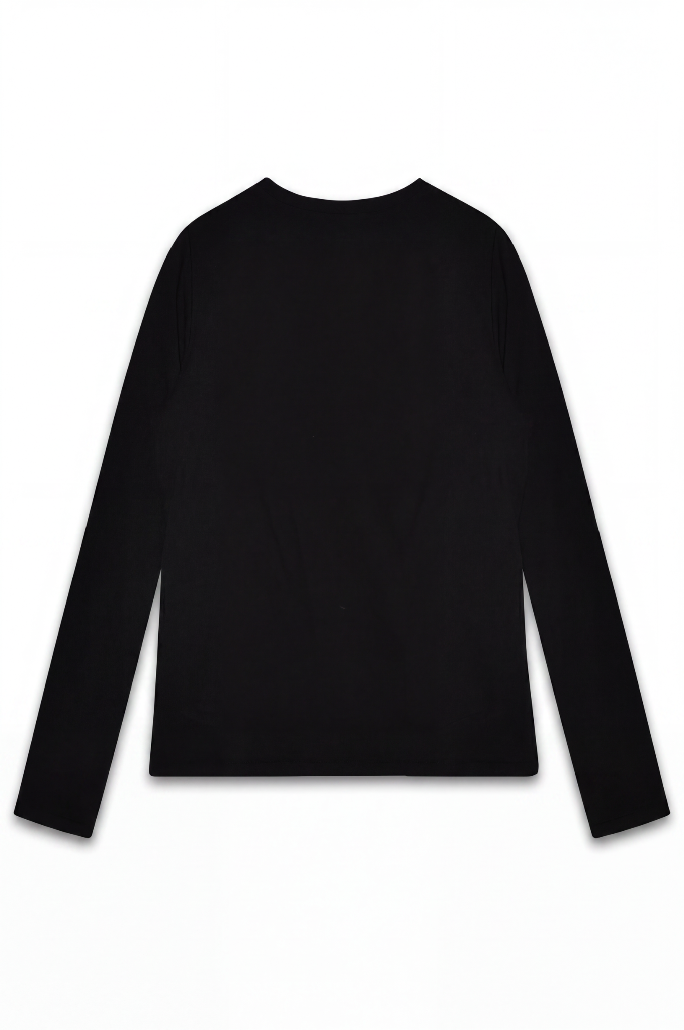 Long Sleeve Black T-Shirt in 100% Pima Cotton