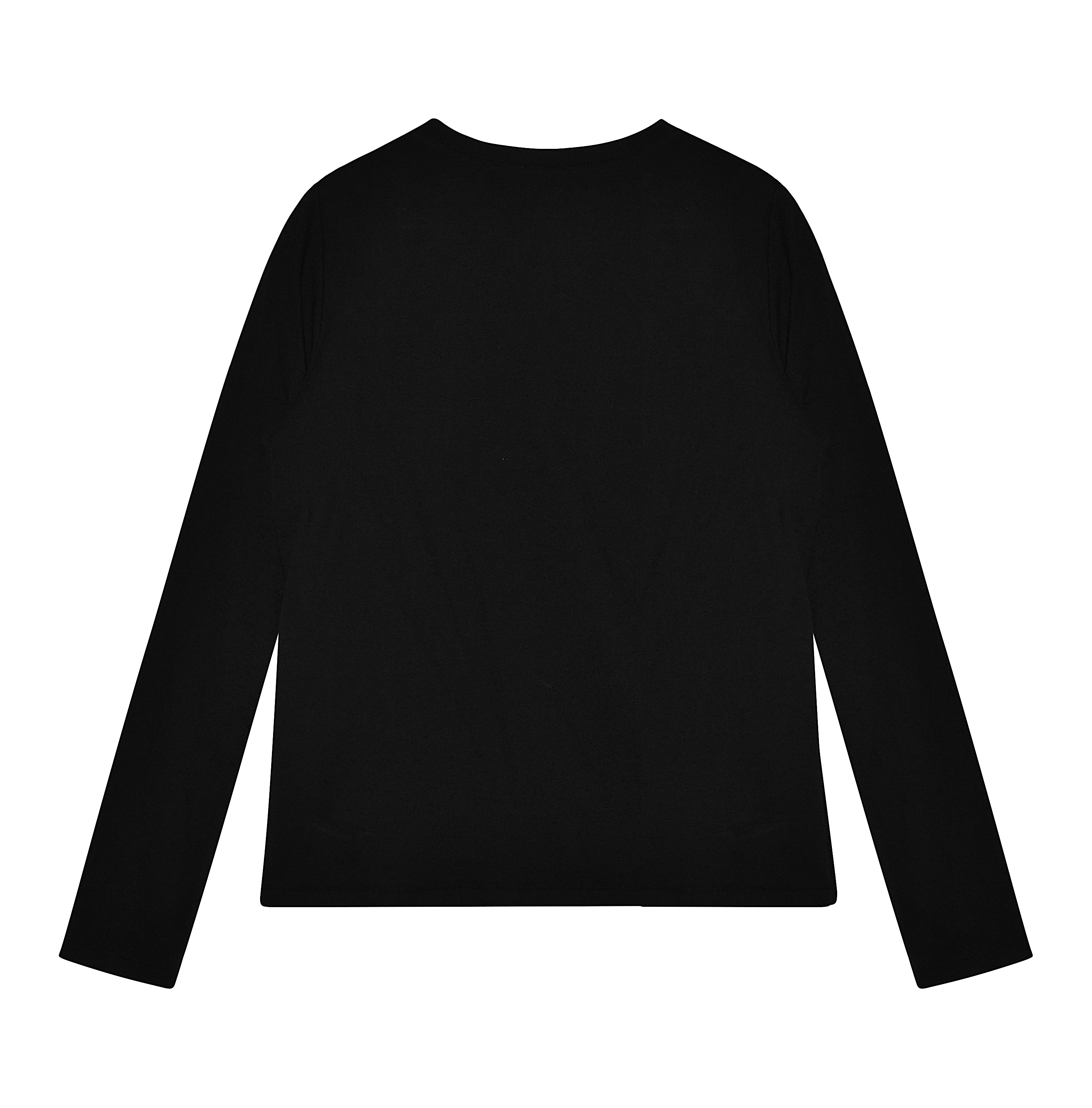100% Pima Cotton - Long Sleeve Black T-Shirt
