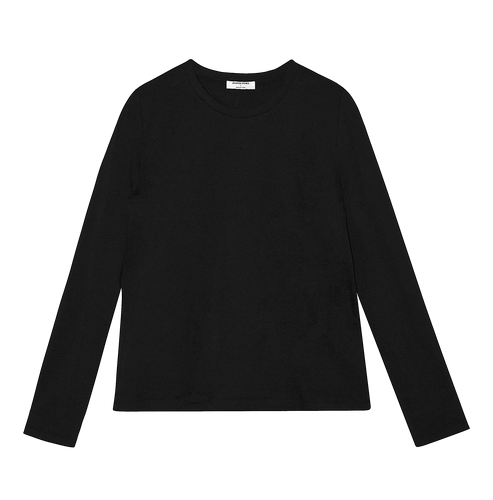 100% Pima Cotton - Long Sleeve Black T-Shirt