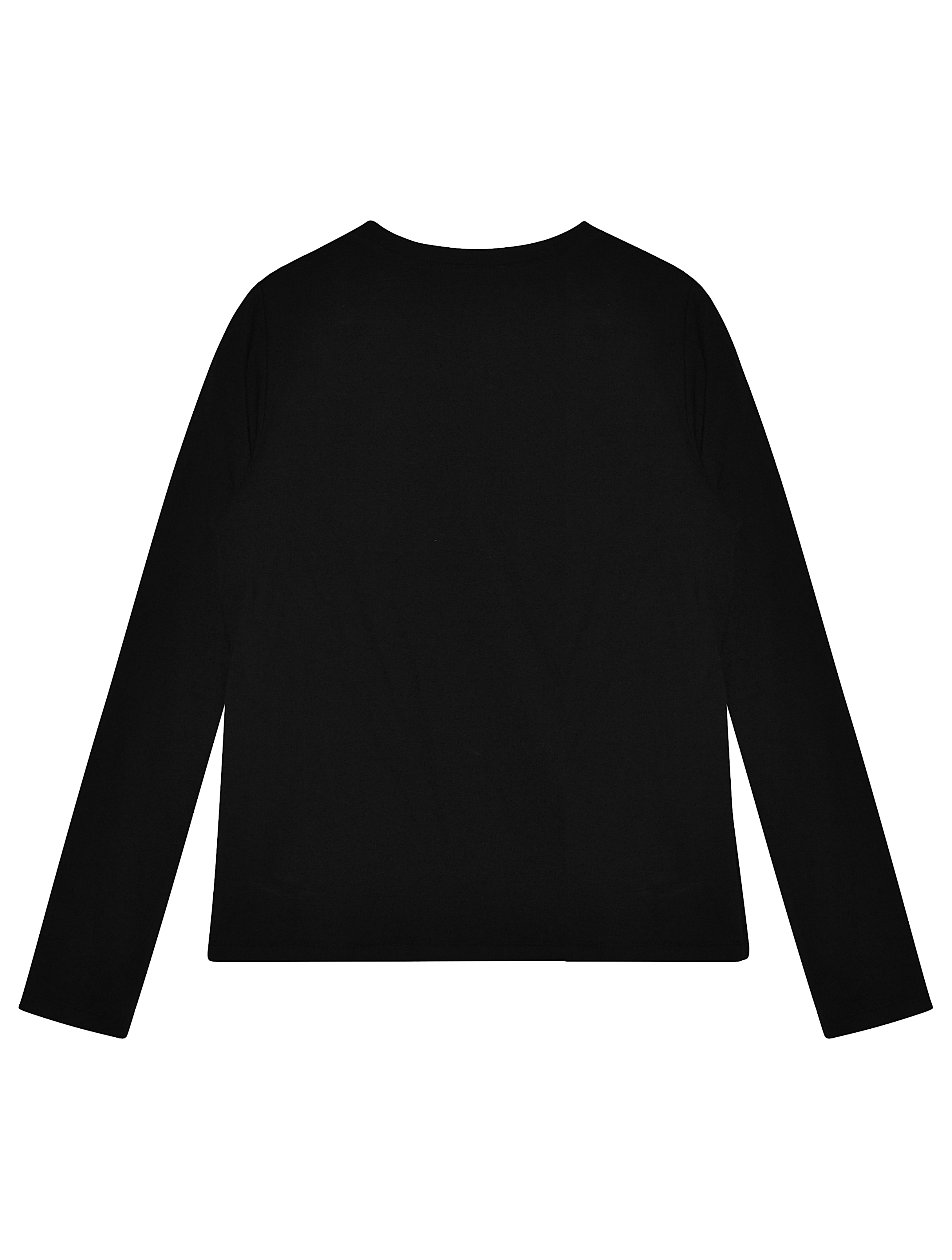 100% Pima Cotton - Long Sleeve Black T-Shirt